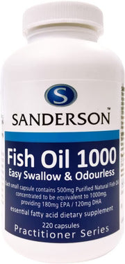 Sanderson Fish Oil 180EPA/120DHA 1000 Capsules 220