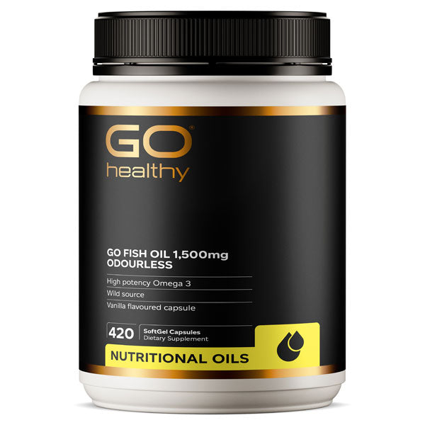 Go Healthy Go Fish Oil 1,500mg Odourless Capsules 420