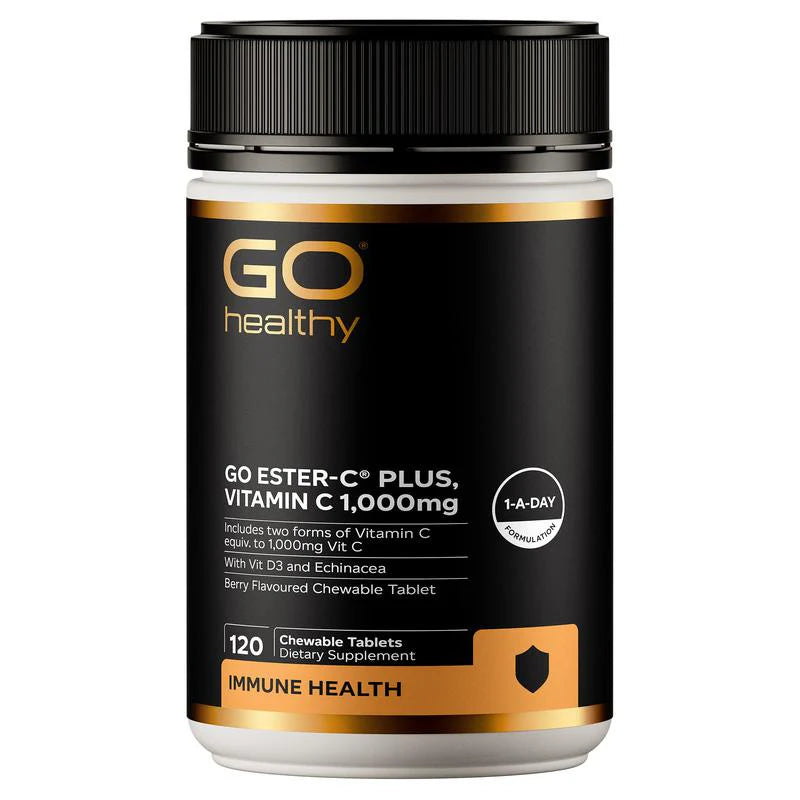 Go healthy Go Ester -C Plus Vitamin C 1000mg Chewy Tablets 120