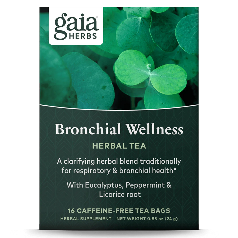 Gaia Herbs bronchial Wellness Herbal Tea 16 Bags