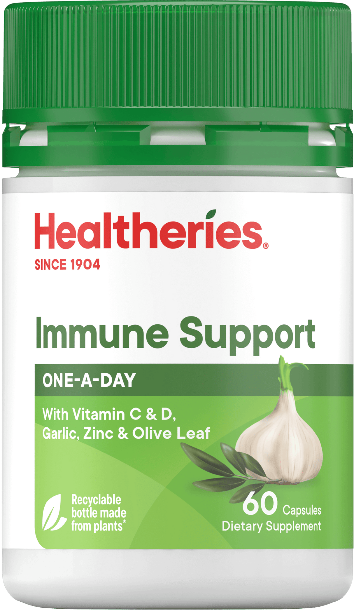 Healtheries Immune Support With Vit C & D, Zinc & Olive Leaf