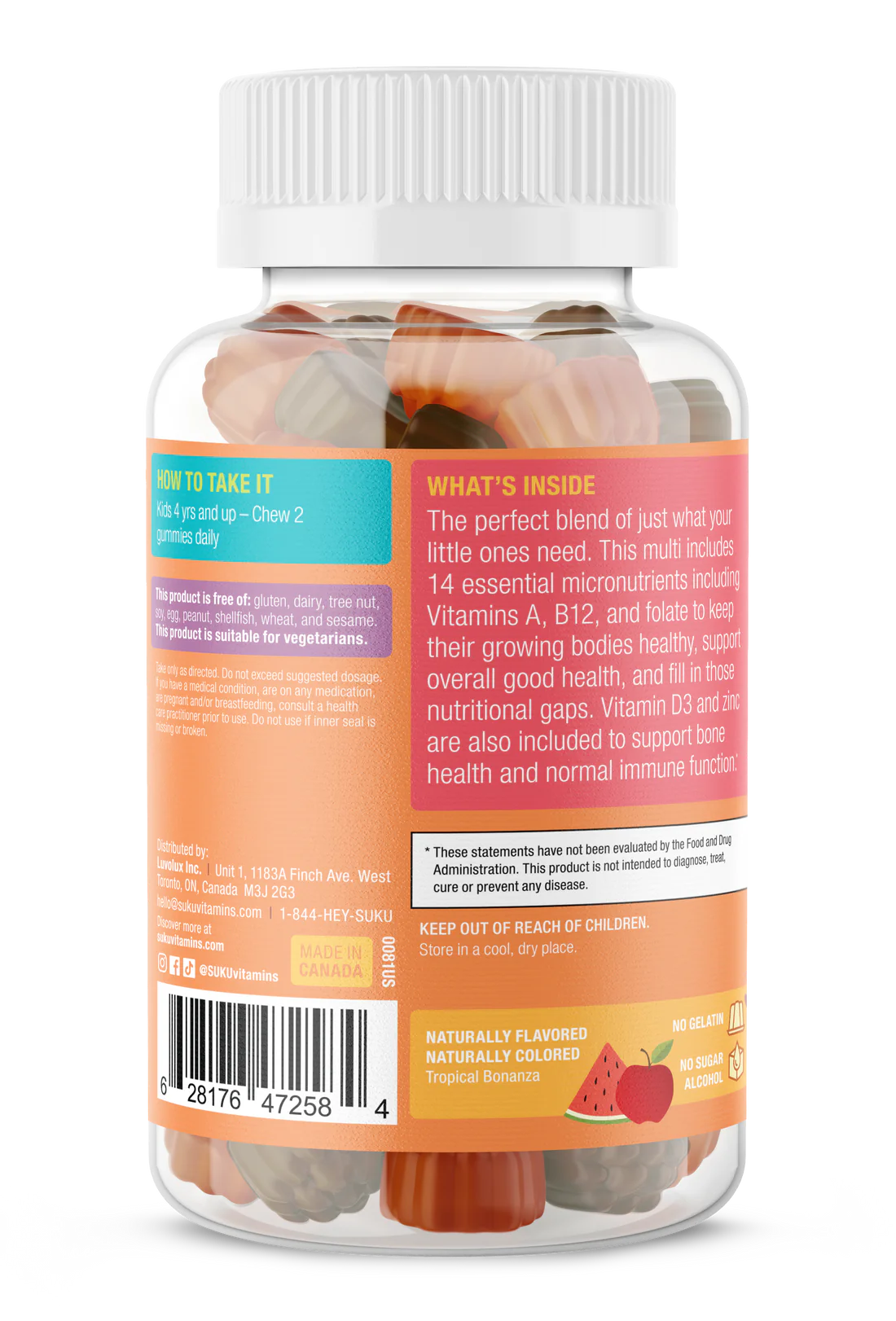 Suku Vitamins The Complete Kids Multi Gummies 60