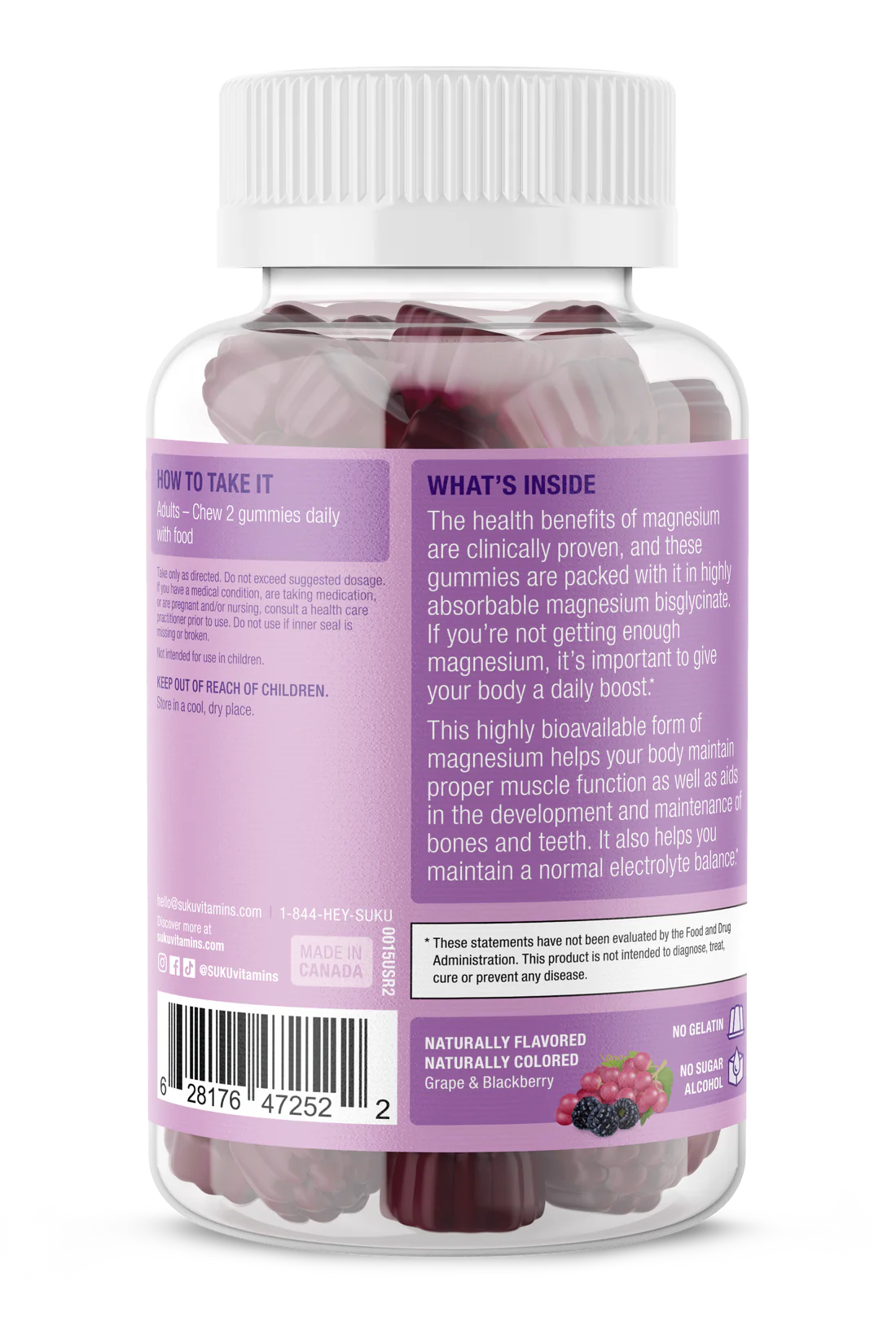 Suku Vitamins Mega Magnesium Gummies 50