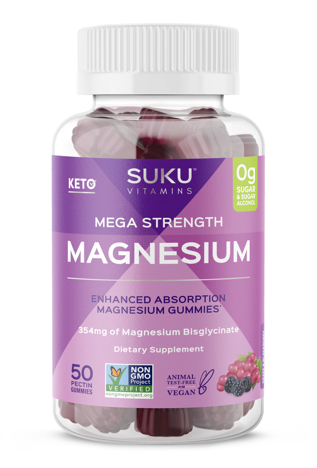 Suku Vitamins Mega Magnesium Gummies 50