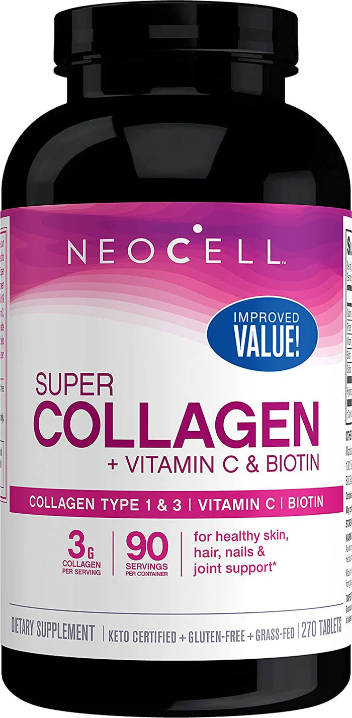 Neocell Grassfed Collagen + Vitamin C & Biotin Tablet 270 (new Look)