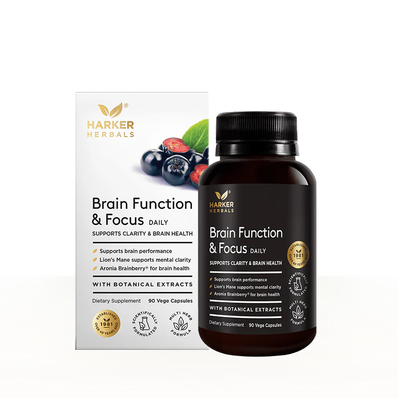 Harker Herbals Brain Function & Focus Vegecapsules 60