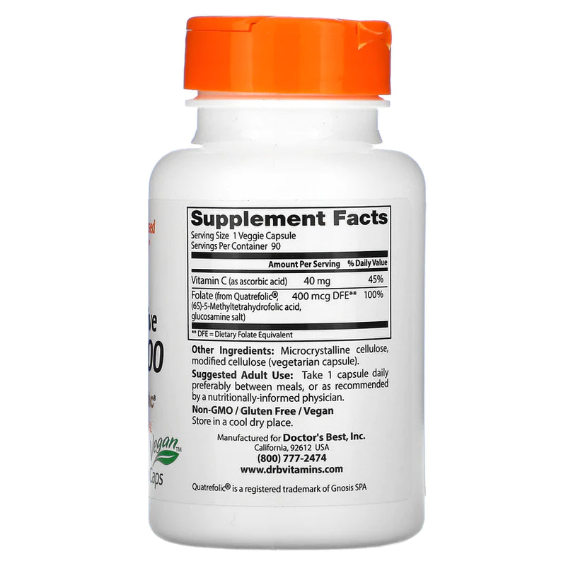 Doctor's Best Fully Active Folate 400 Vegecaps 90