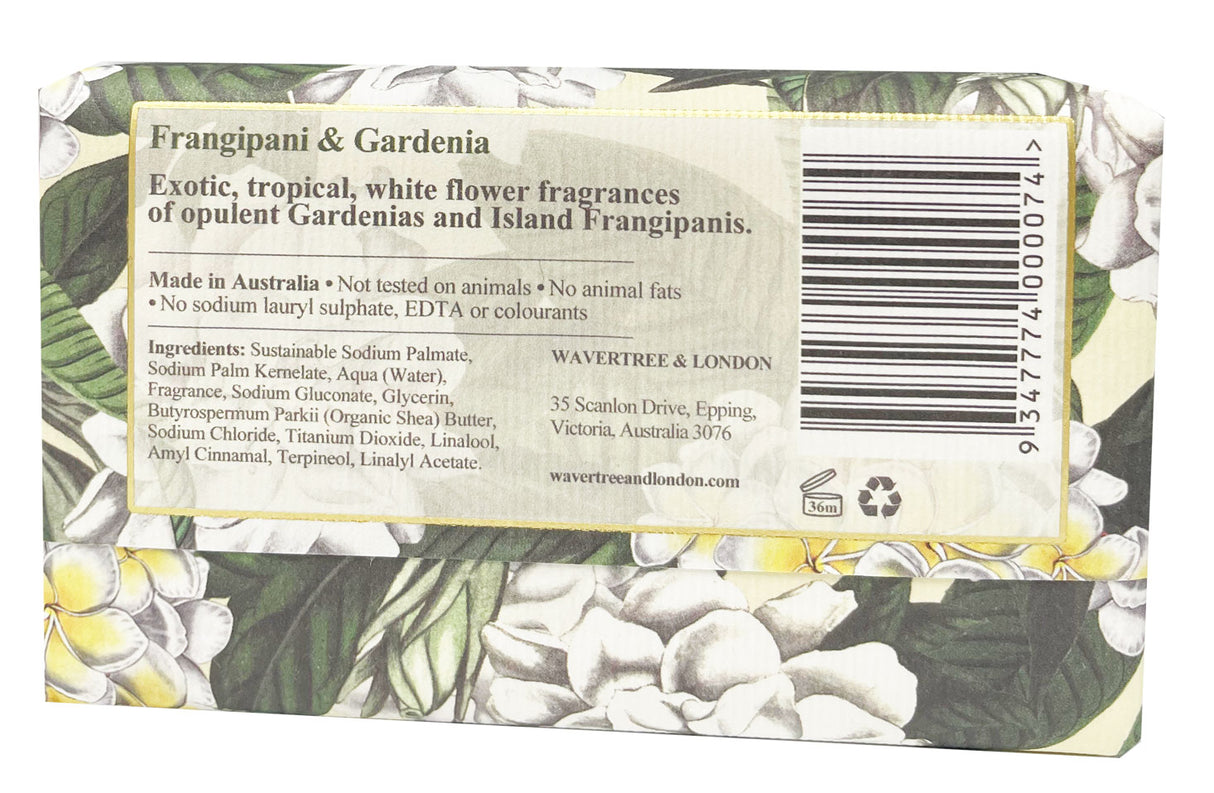 Wavertree & London Frangipani & Gardenia Soap Bar 200g
