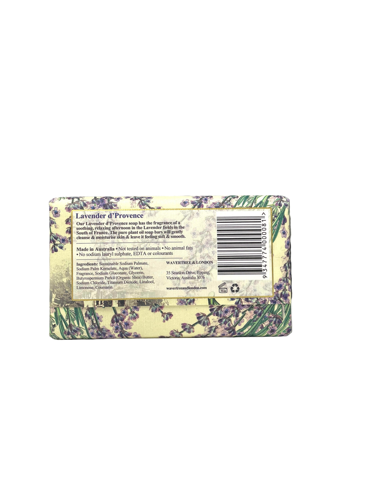 Wavertree & London Lavender d'Provence Soap Bar 200g