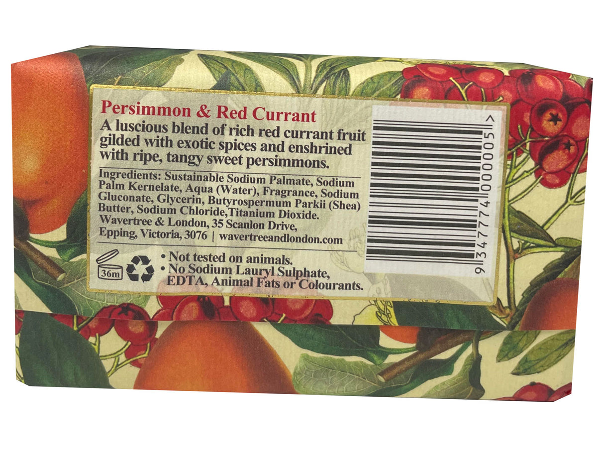 Wavertree and London Persimmon & Red Currant Soap Bar 200g
