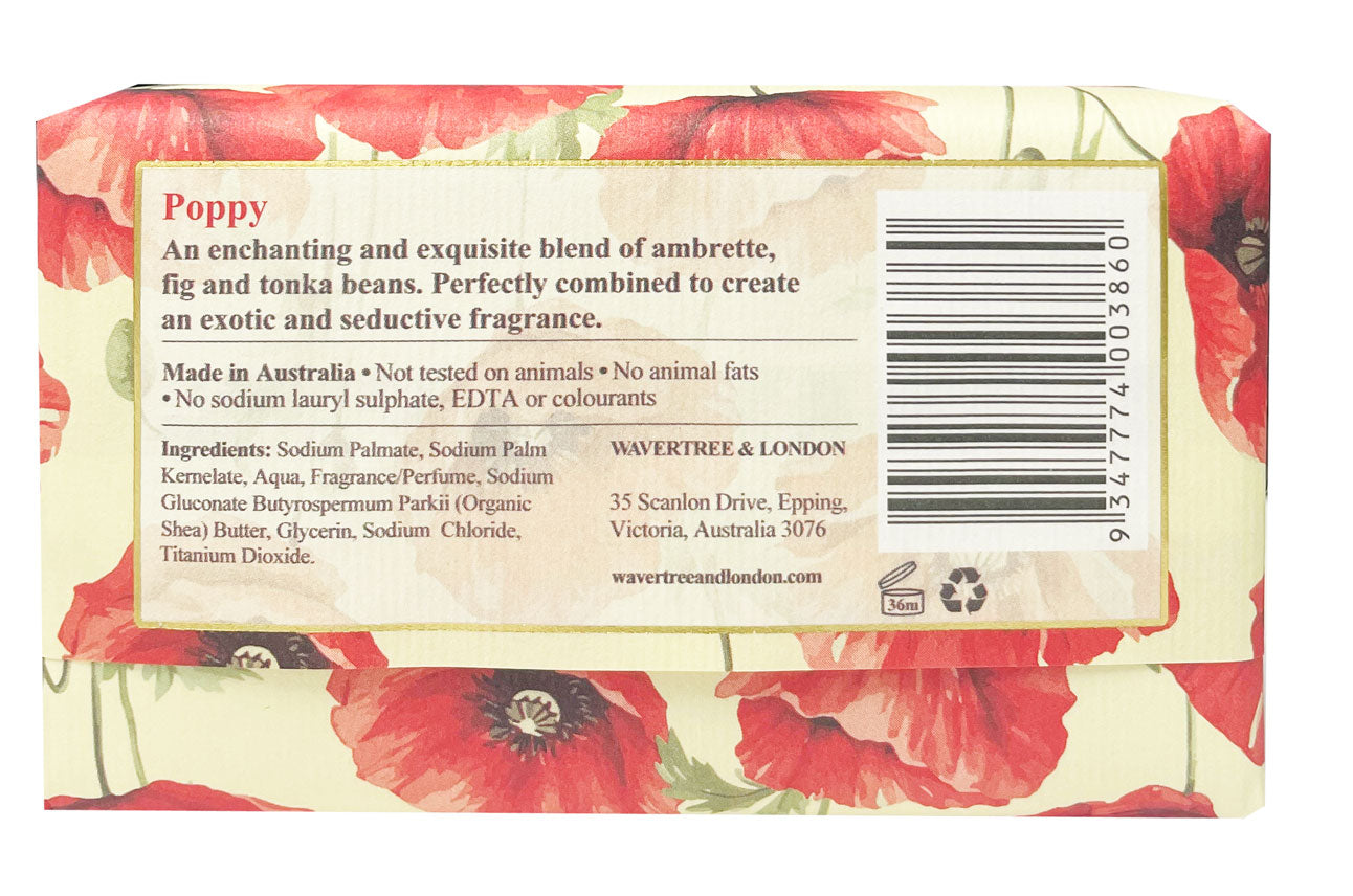 Wavertree & London Poppy Soap Bar 200g
