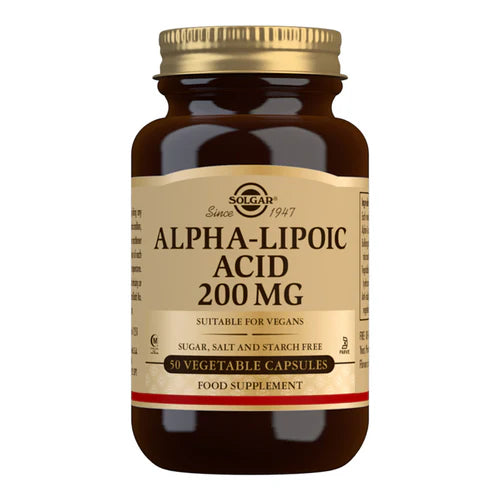Solgar Alpha Lipoic Acid 200 mg Vegetable Capsules