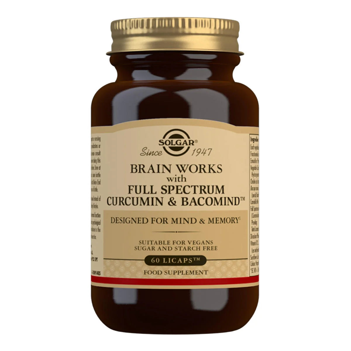 Solgar Brain Works with Full Spectrum Curcumin & BacoMind Licaps