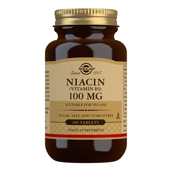Solgar Vitamin B3 (Niacin) 100mg Tablets