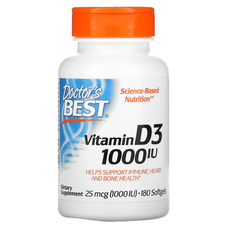 Doctor's Best Vitamin D3 1000iu Softgels 180