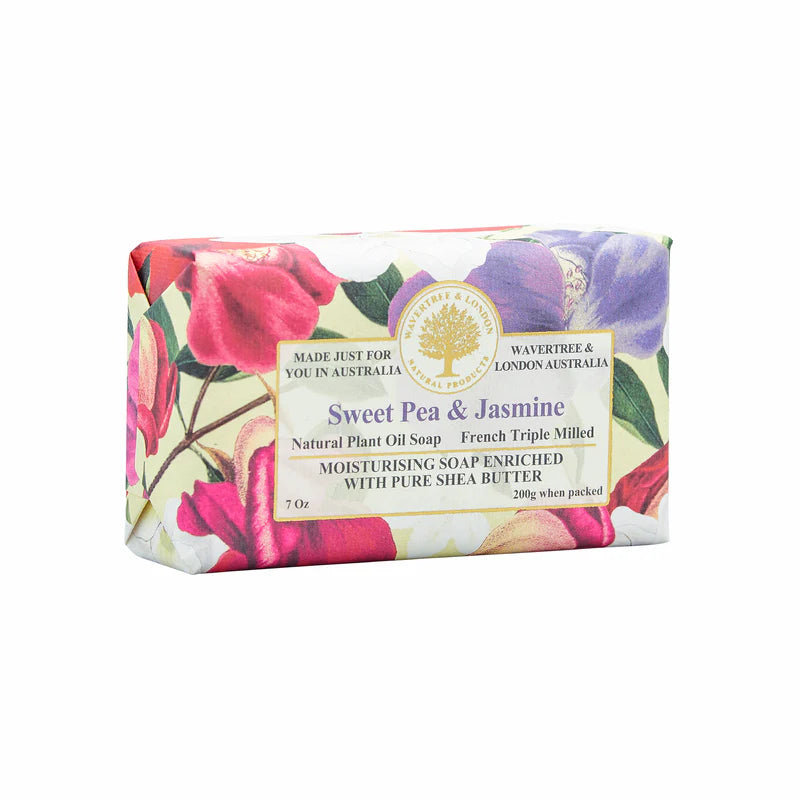 Wavertree and London Sweet Pea Jasmine Soap Bar 200g