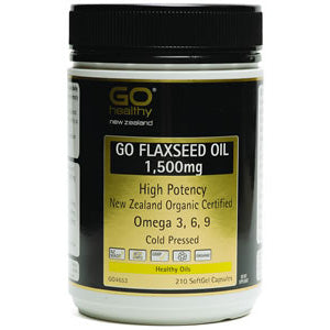 Go Flaxseed Oil 1,500mg Capsules 210