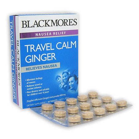 Blackmores Travel Calm Ginger Tablets 45