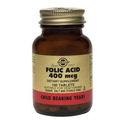 Solgar Folic Acid 400 mcg Tablets 100