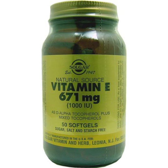 Solgar Vitamin E 671mg (1000iu) Softgels 50