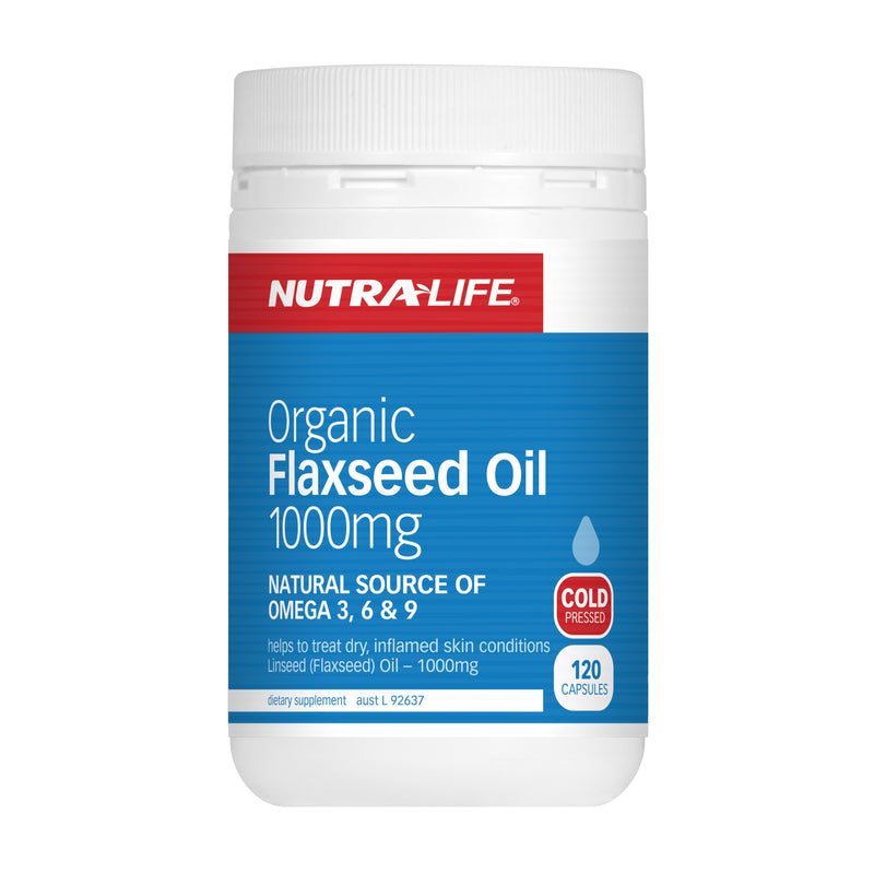 Nutralife Organic Flaxseed Oil 1000mg Capsules 120
