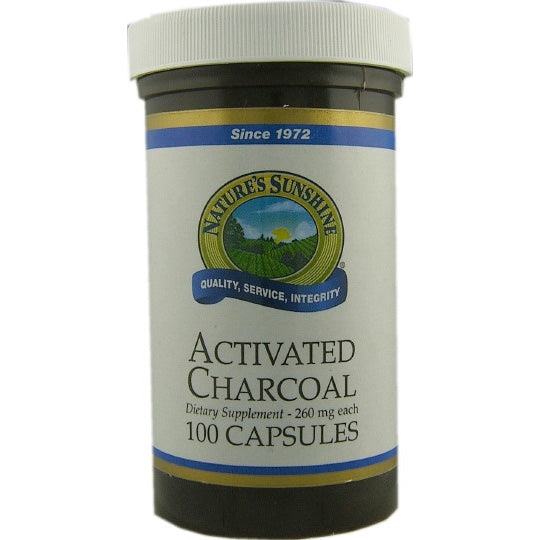 Natures Sunshine Activated Charcoal 260mg Capsules 100