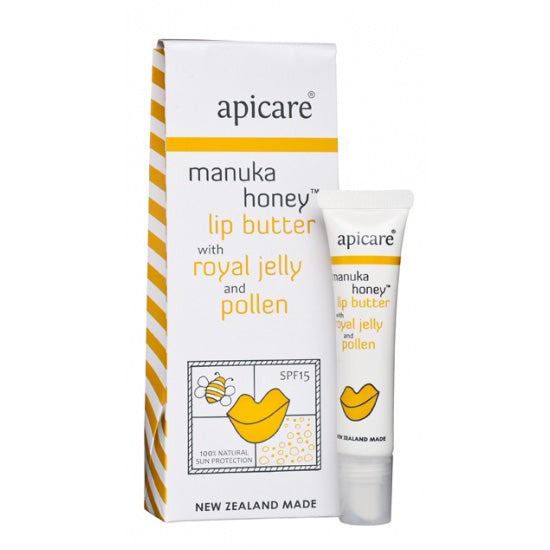 Apicare Manuka Honey Lip Butter With Royal Jelly And Pollen 8g Tube