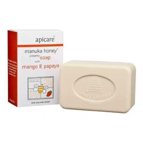 Apicare Manuka Honey Soap with Mango and Papaya 250g