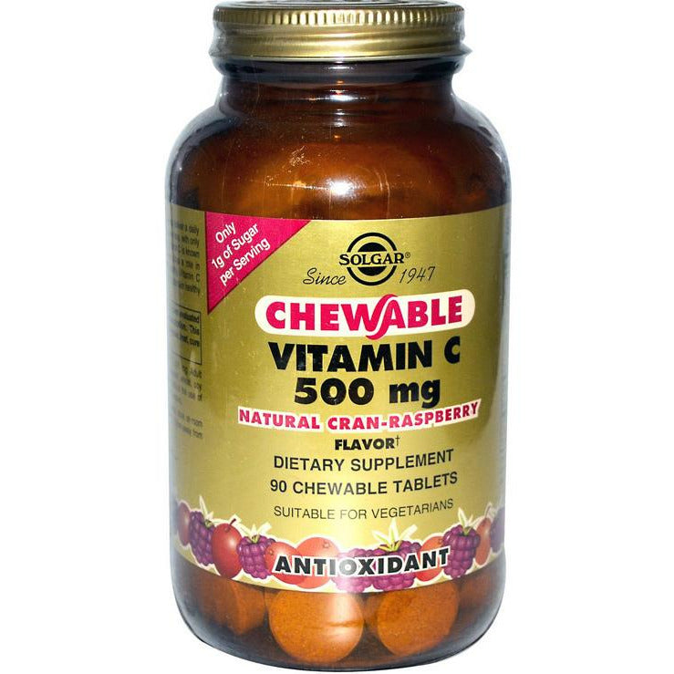 Solgar Vitamin C 500mg Cran-Raspberry Chewable Tablets 90