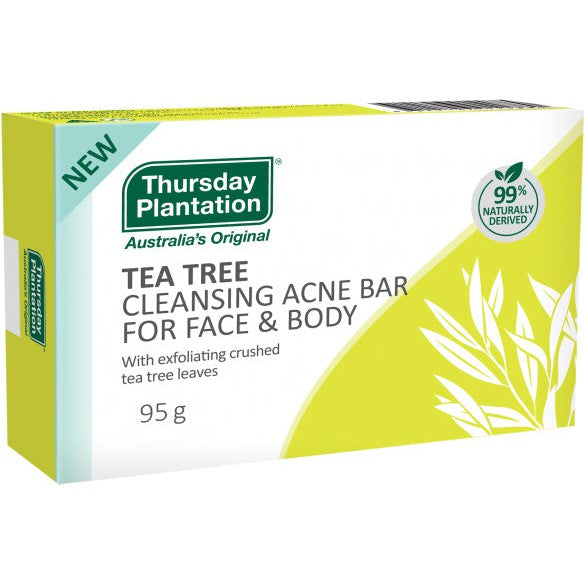 Thursday Plantation Tea Tree Cleansing Acne Bar for Face and Body 95g