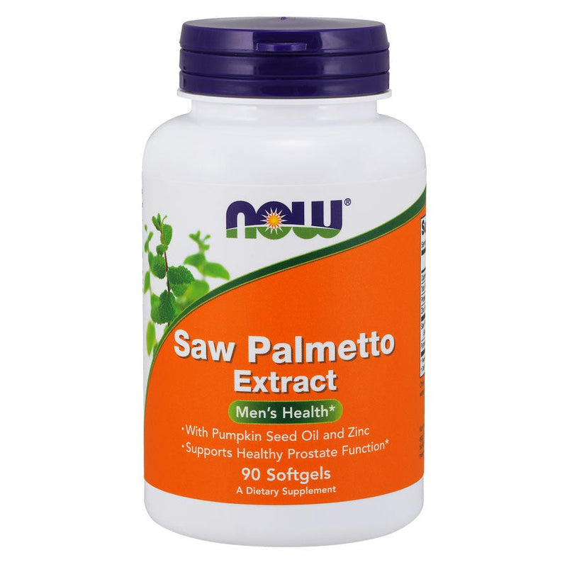 Now Saw Palmetto Extract 80mg + Pumpkin Seed Oil & Zinc Soft Gels 90