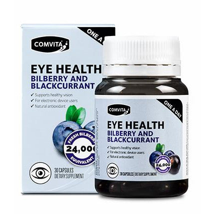 Comvita Eye health Bilberry and Blackcurrant extract, 30 caps