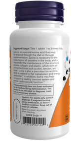 Now L-Lysine 500 mg Tablets 100