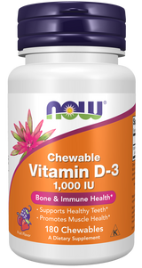 Now Vitamin D-3 1000 IU Chewables 180