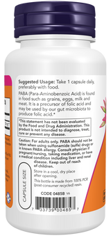 Now PABA 500 mg Veg Capsules 100