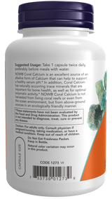 Now Coral Calcium 1000 mg Veg Capsules 100