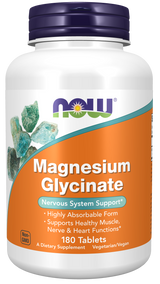 Now Magnesium Glycinate 200 mg Tablets 180
