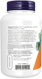 Now Magnesium Citrate Veg Capsules 120