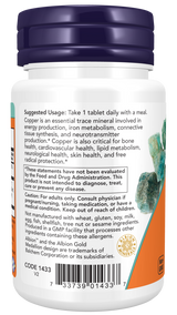 Now Copper Glycinate 3 mg Tablets 120