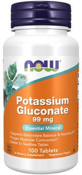 Now Potassium Gluconate 99 mg Tablets 100