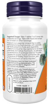 Now Potassium Gluconate 99 mg Tablets 100