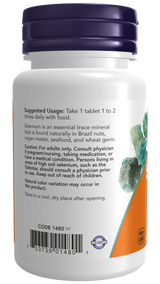 Now Selenium 100 mcg Tablets 100