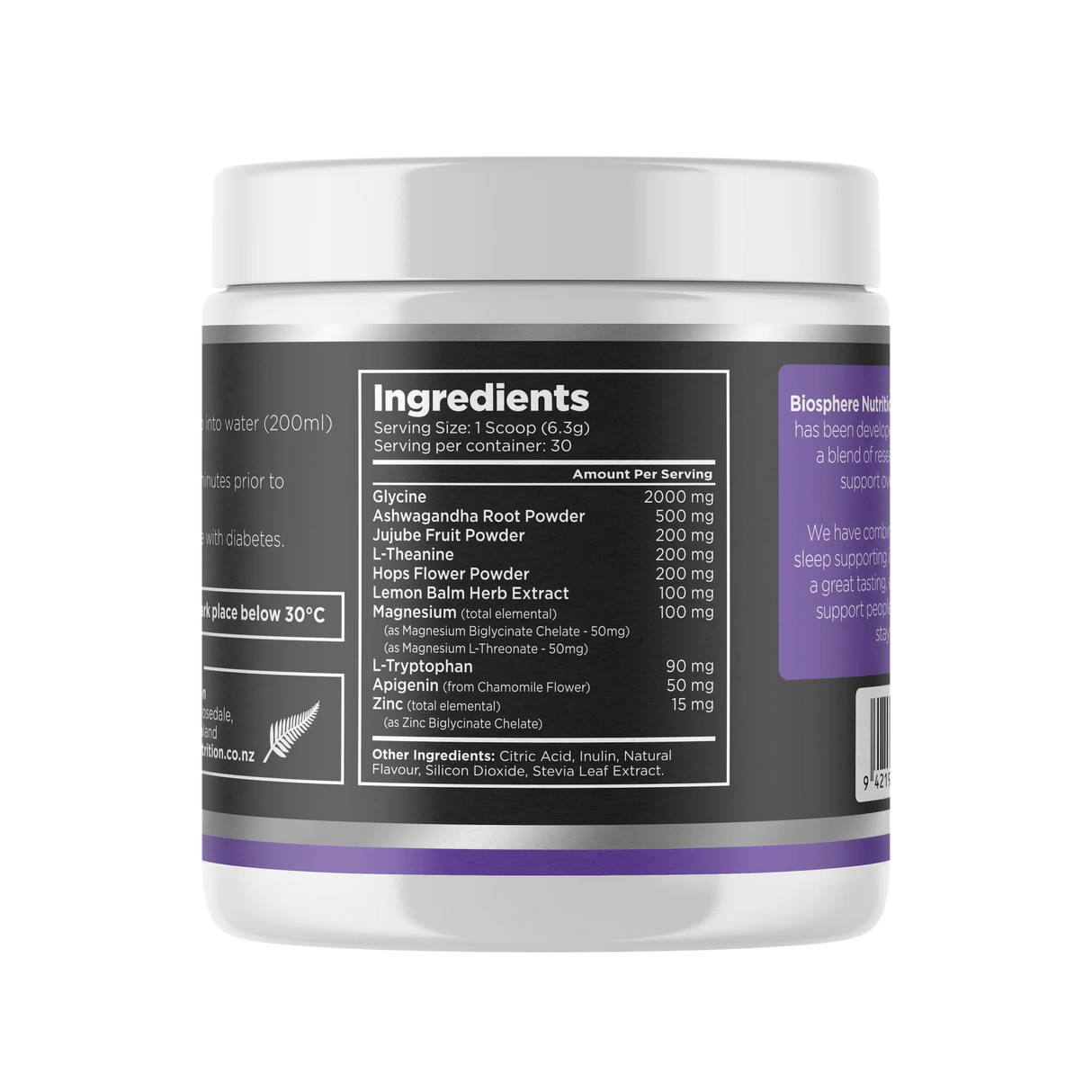 Biosphere Deep Sleep Support Powder 185g Passionfruit