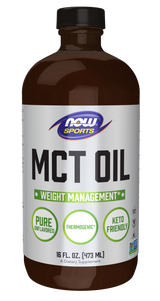 Now MCT Oil Pure in Glass Bottle 473 ml