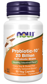 Now Probiotic-10 25 Billion Veg Capsules 50