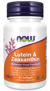 Now Lutein 25 mg & Zeaxanthin 5 mg Softgels 60