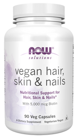 Now Vegan Hair Skin & Nails Veg Capsules 90