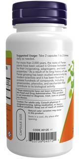 Now Panax Ginseng Veg Capsules 100