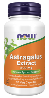 Now Astragalus Extract 500 mg Veg Capsules 90