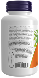 Now Graviola Double Strength 1000 mg Tablets 90